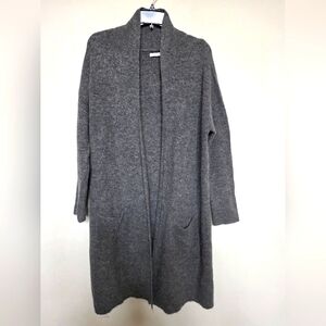 Stitches & Stripes Gray Open Front Knit Cardigan Sweater Size Small